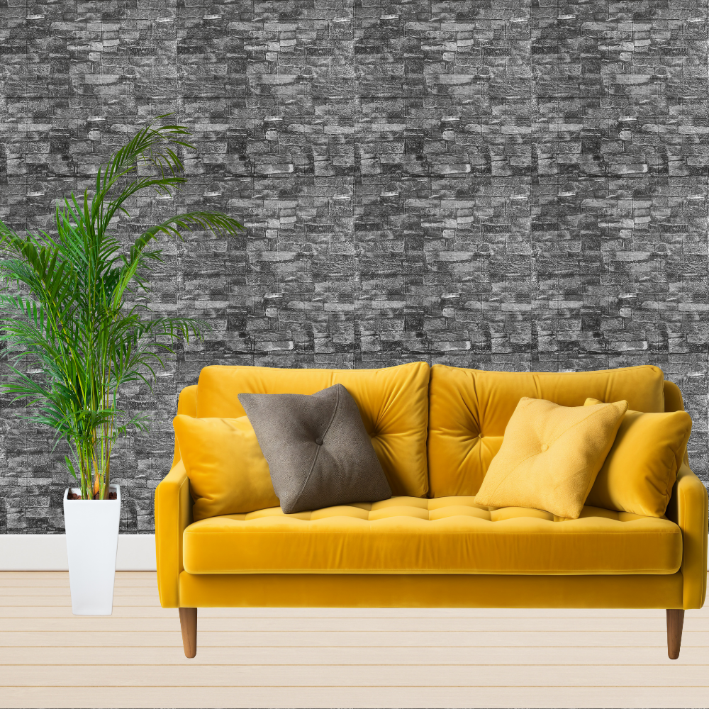 10 x Self-Adhesive 3D Wallpaper - 70 X 77 Cm "Grey Stone" 3mm ( CODE: 23 - V 2 )