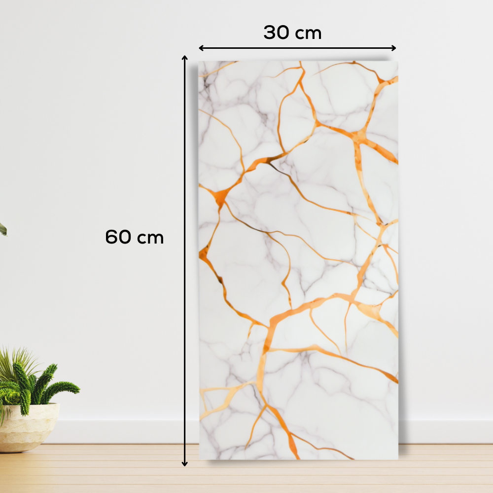 10 x Self-Adhesive Marble Tile Wall Stickers 2mm - CODE: 250-3 - 30x60 cm