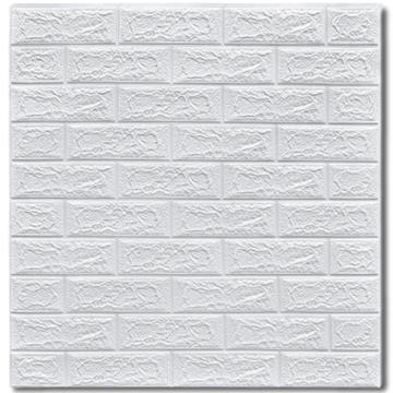 10 x Self-Adhesive 3D Wallpaper - 70 X 77 Cm "White" 2mm ( CODE: 1 )