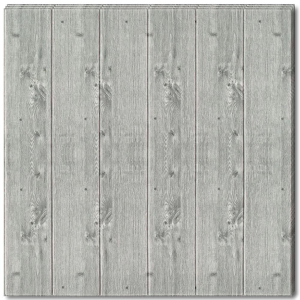 10 x Self-Adhesive 3D Wallpaper - 70 X 70 Cm "Grey Wood" 3mm ( CODE: 24 )