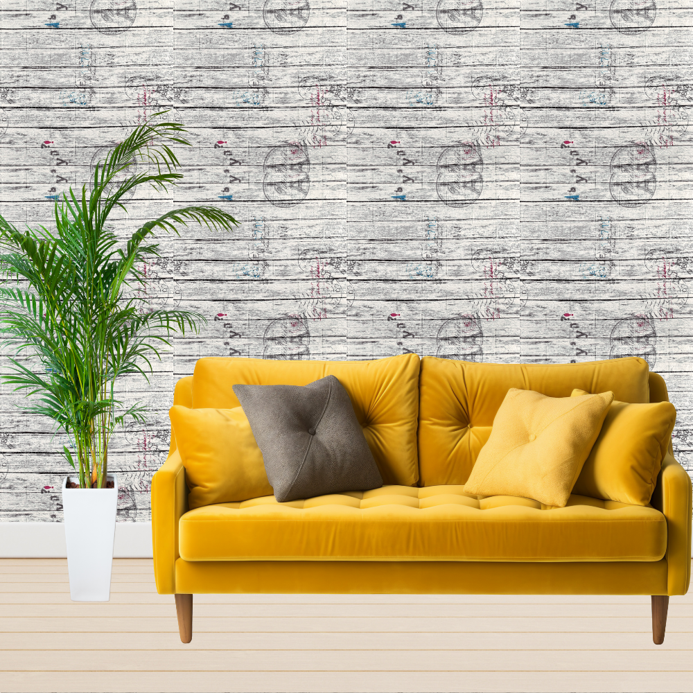 10 x Self-Adhesive 3D Wallpaper - 70 X 77 Cm "Gray Stamp" 3mm ( CODE: 99 )