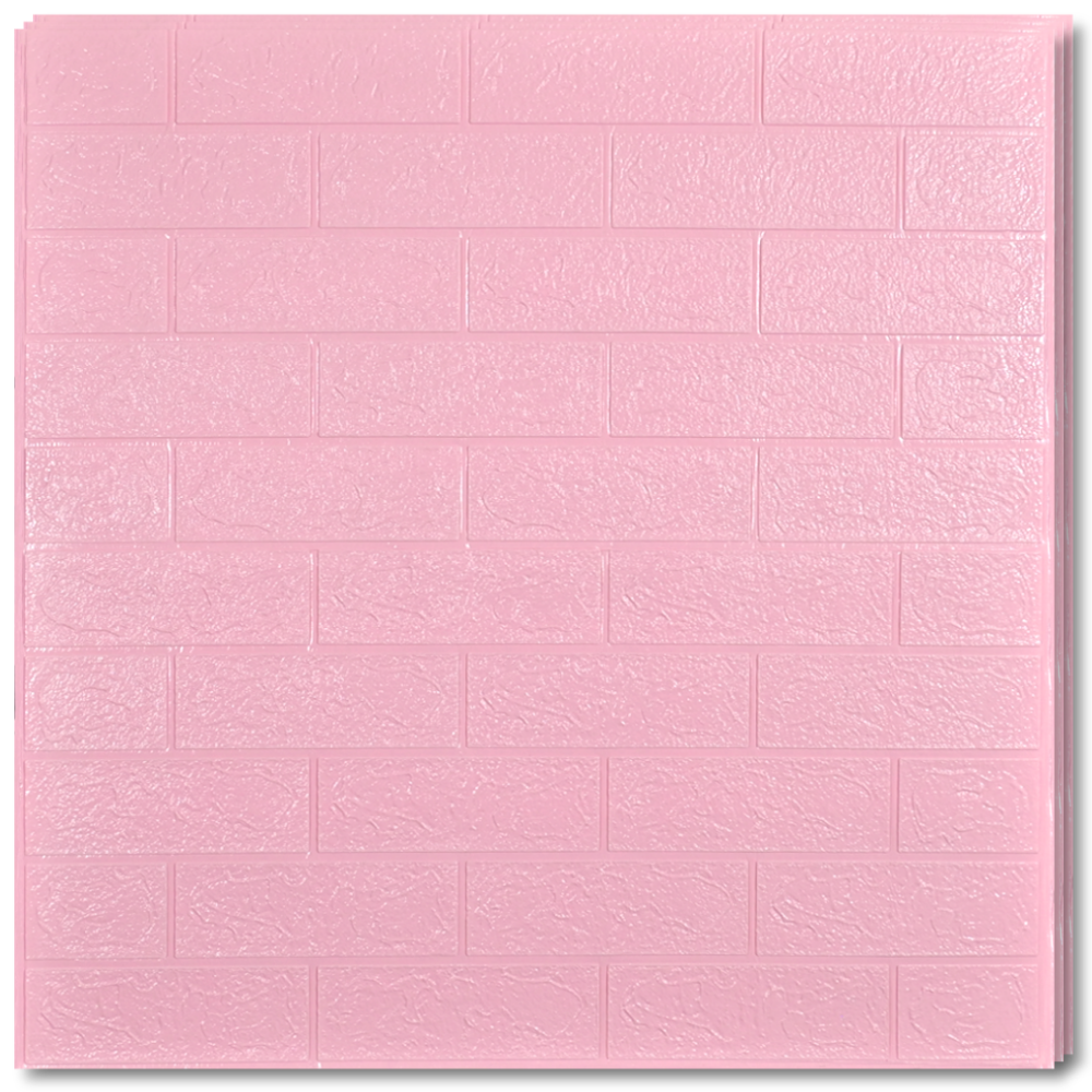 10 x Self-Adhesive 3D Wallpaper - 70 X 77 Cm "Pink" 3mm ( CODE: 3 )