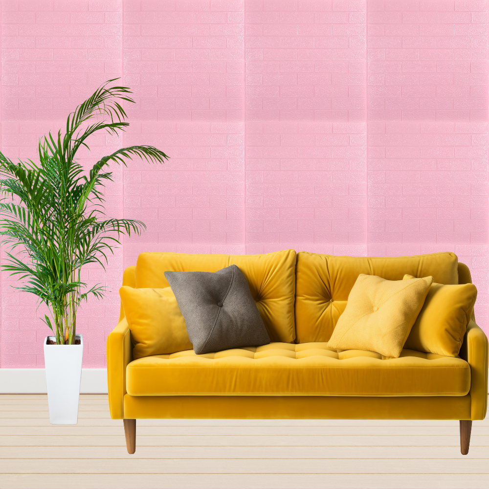 10 x Self-Adhesive 3D Wallpaper - 70 X 77 Cm "Pink" 3mm ( CODE: 3 )