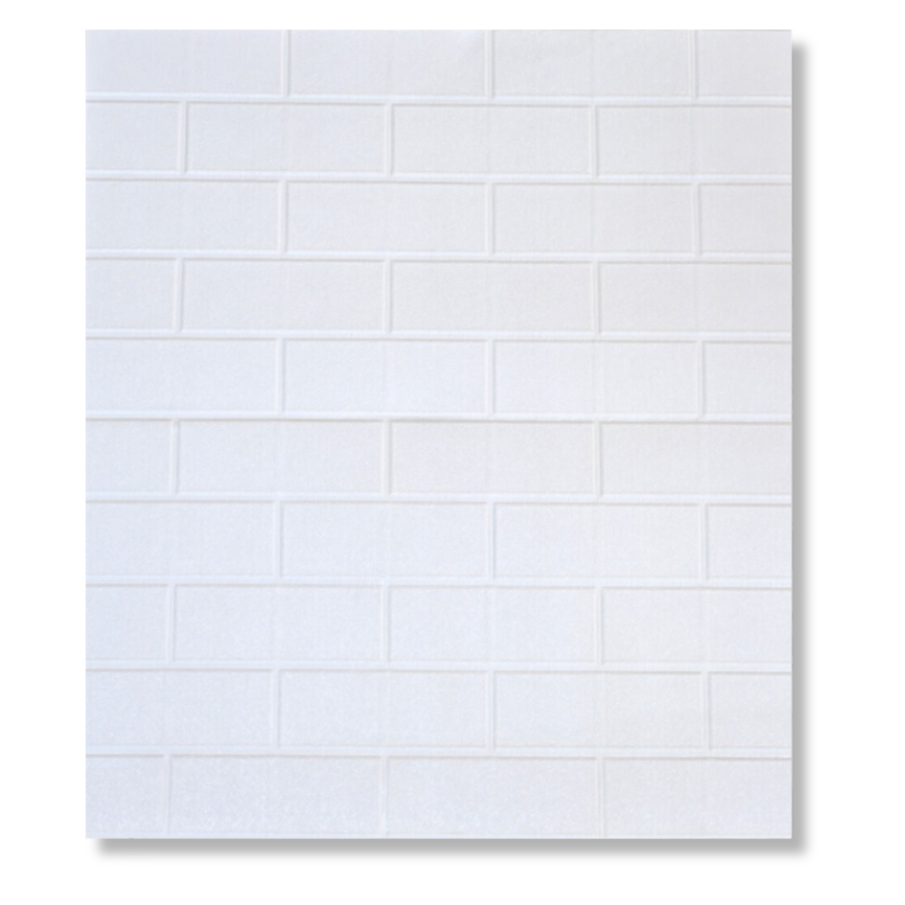 10 x Self-Adhesive 3D Wallpaper - 70 X 77  Cm ,,White Brick'' 3mm ( CODE: 6 )