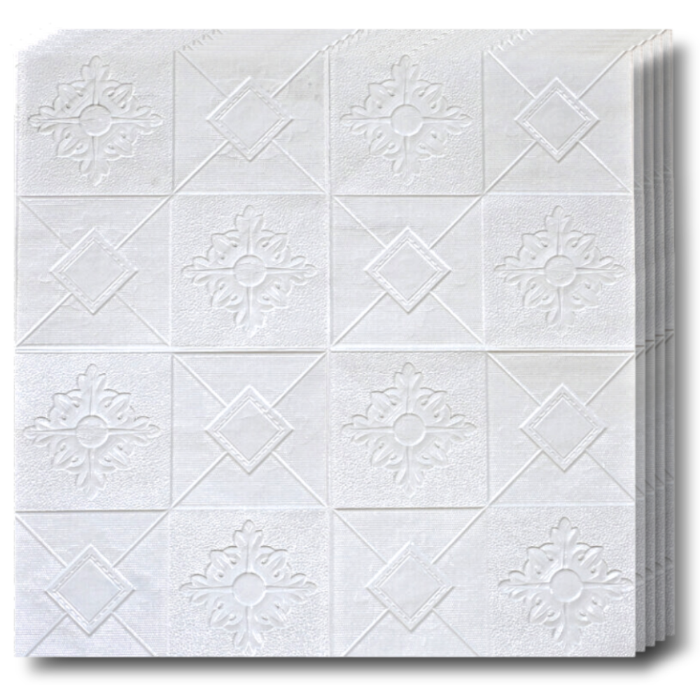 10 x Self-Adhesive 3D Wallpaper - 70 X 70 Cm ,,Small Squares'' 3mm ( CODE: 15 )